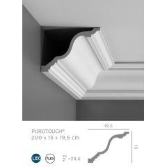 C334 listwa gzymsowa 15 x 19,5 x 200 cm ORAC LUXXUS