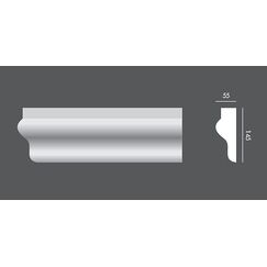 LP.004 profil elewacyjny drzwi i okien 14,5 x 5,5 x 150 cm EXTERIOR