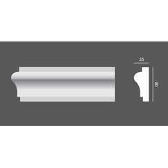 LP.006 profil elewacyjny drzwi i okien 8 x 3,5 x 150 cm EXTERIOR