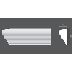 LP.026 profil parapetowy 20,3 x 10,5 x 150 cm EXTERIOR