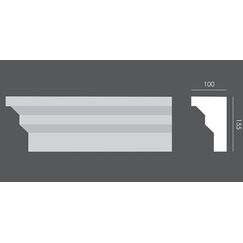 LP.063 profil parapetowy 15,5 x 10 x 150 cm EXTERIOR