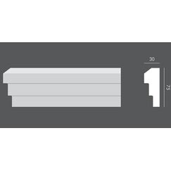 LP.067 profil elewacyjny drzwi i okien 7,5 x 3 x 150 cm EXTERIOR