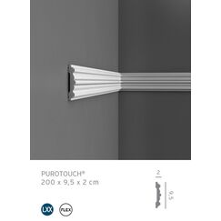 P9020 profil dekoracyjny prosty 9,5 x 2 x 200cm ORAC LUXXUS
