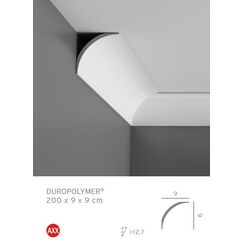 CX126 listwa gzymsowa 9 x 9 x 200 cm ORAC AXXENT