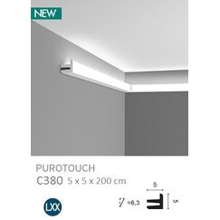 C380 listwa oświetleniowa 8 x 17,5 x 200 cm ORAC LUXXUS