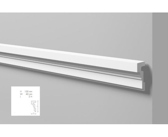 WL4 profil dekoracyjny 10 x 4 x 200 cm Wallstyl NMC