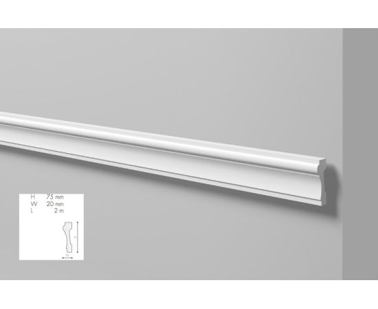 WL6 profil dekoracyjny 7,5 x 2 x 200 cm Wallstyl NMC