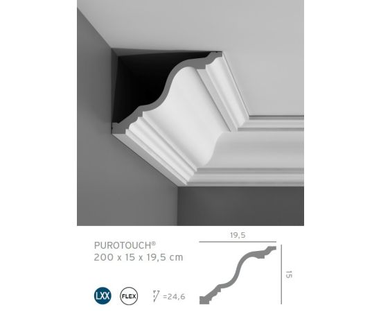 C334 listwa gzymsowa 15 x 19,5 x 200 cm ORAC LUXXUS