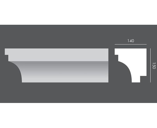 LP.038 profil parapetowy 15 x 14 x 150 cm EXTERIOR