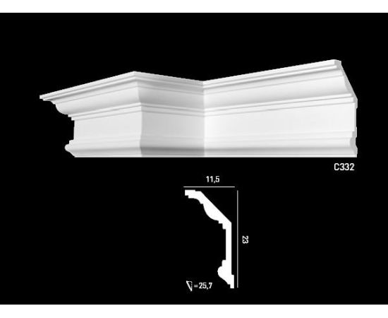 C332 listwa gzymsowa 23 x 11,5 x 200 cm ORAC LUXXUS