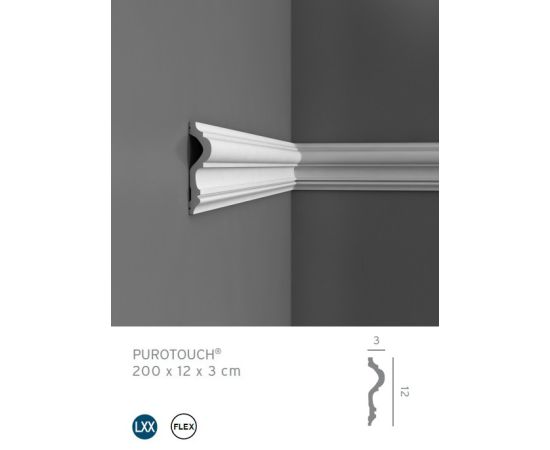 P8050F profil dekoracyjny 12 x 3 x 200cm ORAC LUXXUS