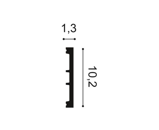 SX163F profil multifunkcyjny gięty 1,3 x 10,2 x 200 cm ORAC AXXENT