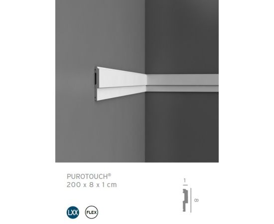 P9900 profil dekoracyjny prosty 8 x 1 x 200cm ORAC LUXXUS