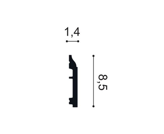 SX172 listwa przypodłogowa 1,4 x 8,5 x 200 cm ORAC AXXENT