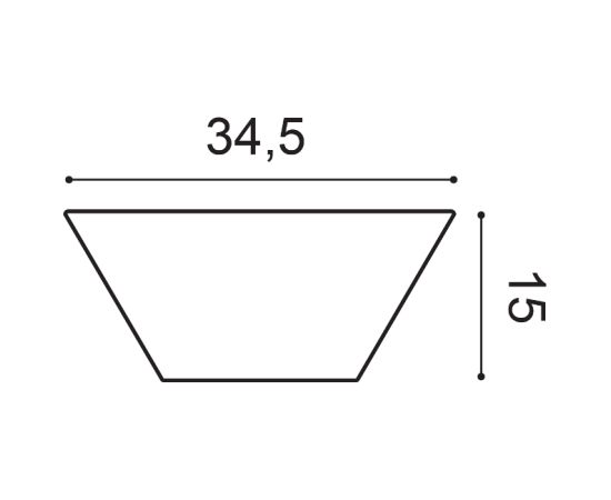 W101 Trapezium panel ścienny 3D  34,5 x 2,9 x 15 cm ORAC