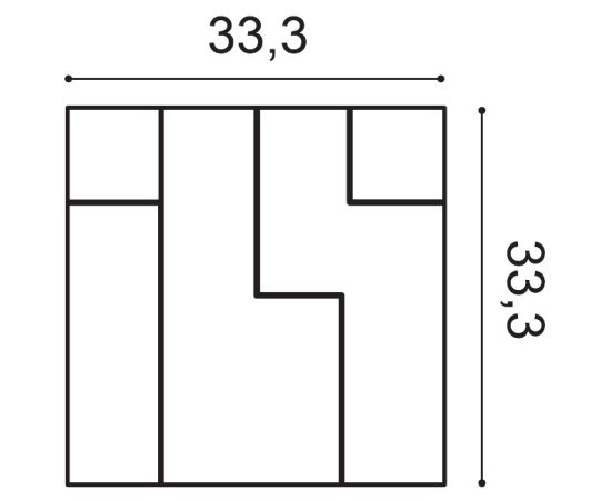 W102 Cubi panel ścienny 3D  33,3 x 2,5 x 33,3 cm ORAC