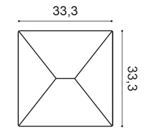 W106 panel ścienny 3D  33,3 x 2,9 x 33,3 cm ORAC
