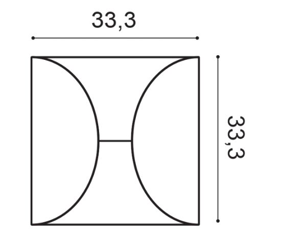 W107 panel ścienny 3D  33,3 x 2,9 x 33,3 cm ORAC