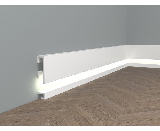 QL019P listwa multifunkcyjna oświetleniowa lakierowana 2,5 x 8 x 200 cm MARDOM DECOR ELITE PREMIUM