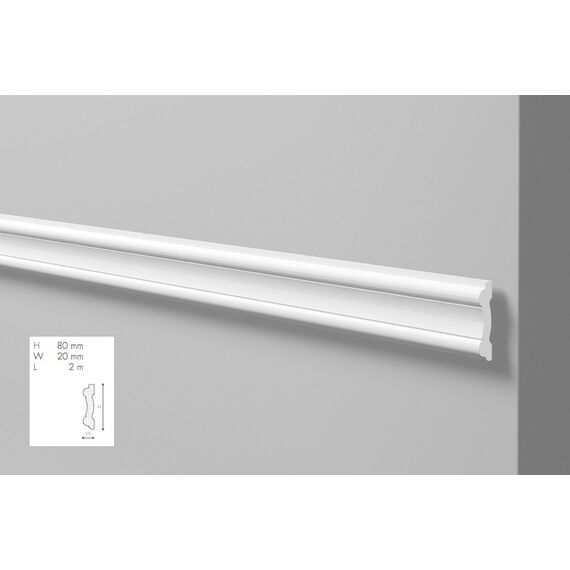 Z1550 profil dekoracyjny 8 x 2 x 200 cm Arstyl NMC