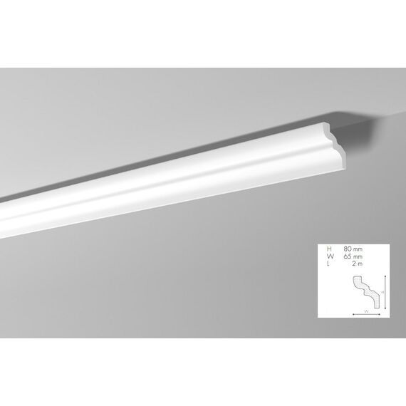 C listwa gzymsowa 8 x 6,5 x 200 cm NOMASTYL NMC