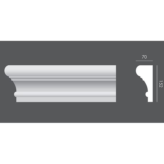 LP.021 profil parapetowy 15,2 x 7 x 150 cm EXTERIOR