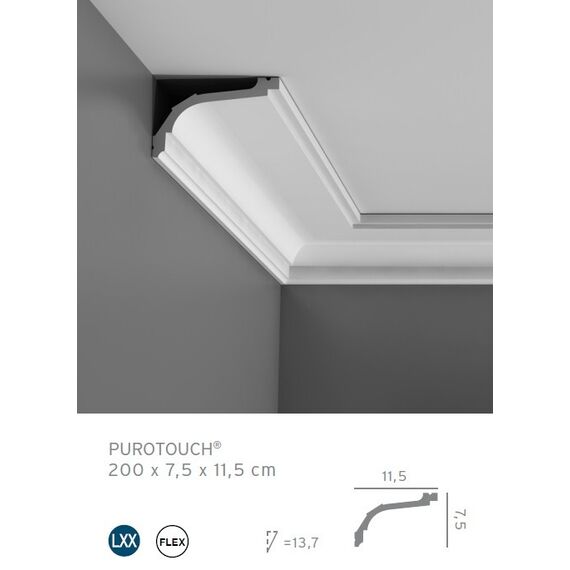 C220F listwa gzymsowa gięta 7,5 x 11,5 x 200 cm ORAC LUXXUS