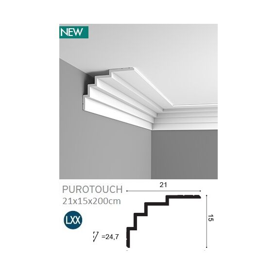 C393 listwa gzymsowa karniszowa 21 x 15 x 200 cm ORAC LUXXUS