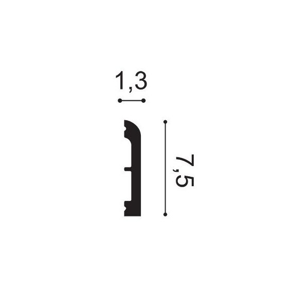 SX183F/DX183F profil multifunkcyjny 1,3 x 7,5 x 200 cm ORAC AXXENT
