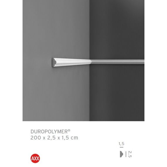 PX103F profil dekoracyjny gięty 2,5 x 1,5 x 200 cm ORAC AXXENT