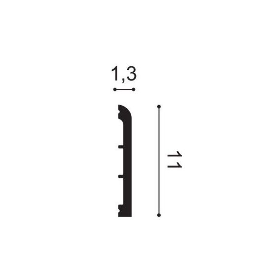 SX184 profil multifunkcyjny 1,3 x 11 x 200 cm ORAC AXXENT