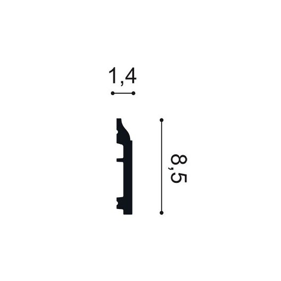 SX172F listwa przypodłogowa 1,4 x 8,5 x 200 cm ORAC AXXENT