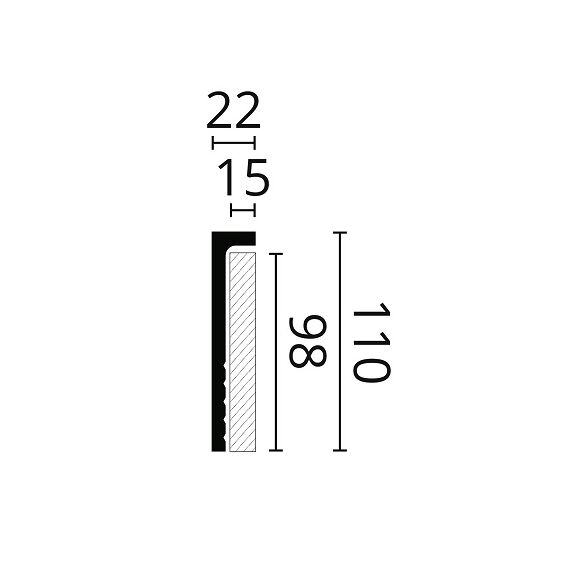 CF2S listwa przypodłogowa 11 x 2,2 x 200 cm Wallstyl NMC