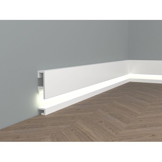 QL019P listwa multifunkcyjna oświetleniowa lakierowana 2,5 x 8 x 200 cm MARDOM DECOR ELITE PREMIUM